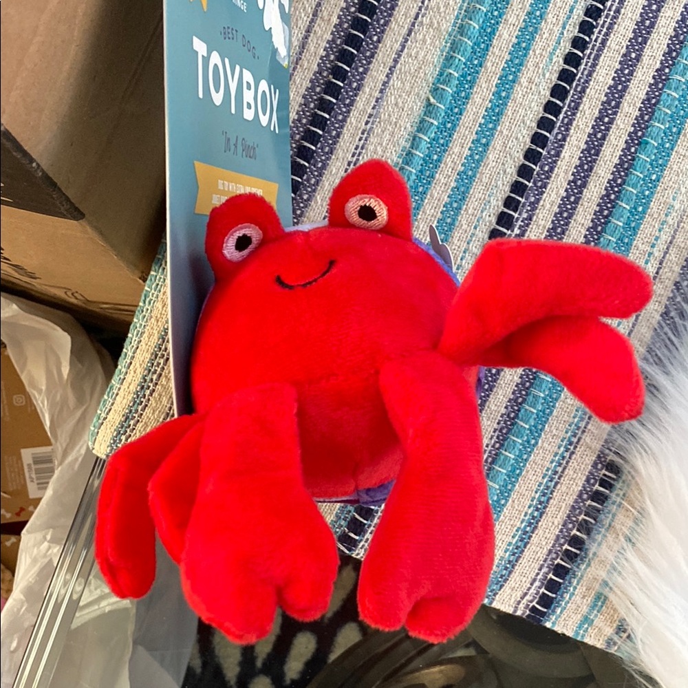 New Fringe Studio Red and Purple in a pinch lobster dog toy - Picture 5 of 5